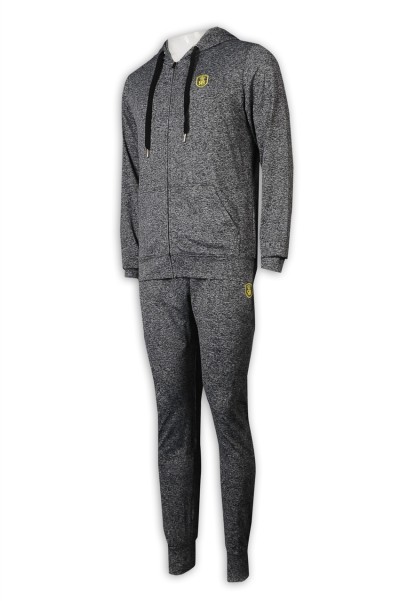 WTV171 Sports Suit Men's Coat Pants with Hat Thick Hat Rope Rubber Band Sports Pants Special Store 45 degree